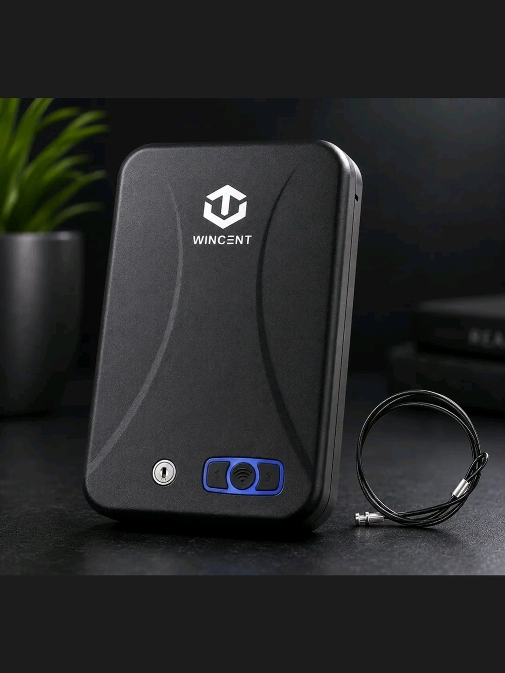 WINCENT Black Portable Gun Safe Factory Sealed